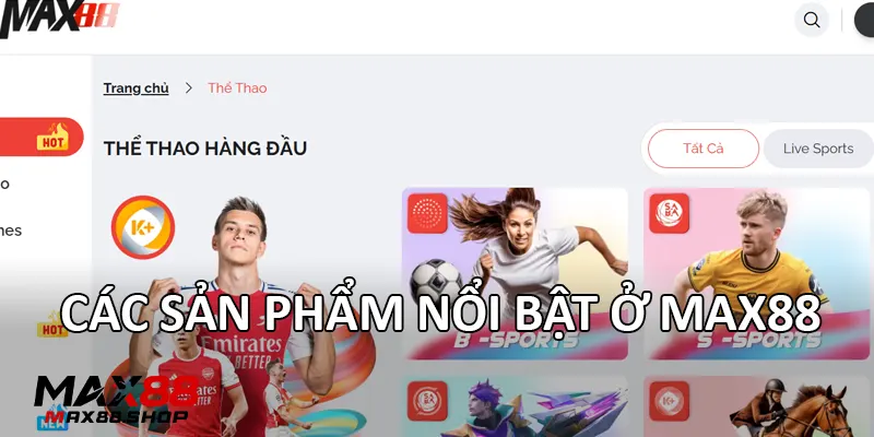 Các sản phẩm nổi bật ở max88
