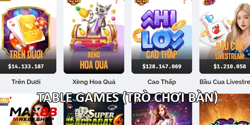Table Games (Trò chơi bàn)